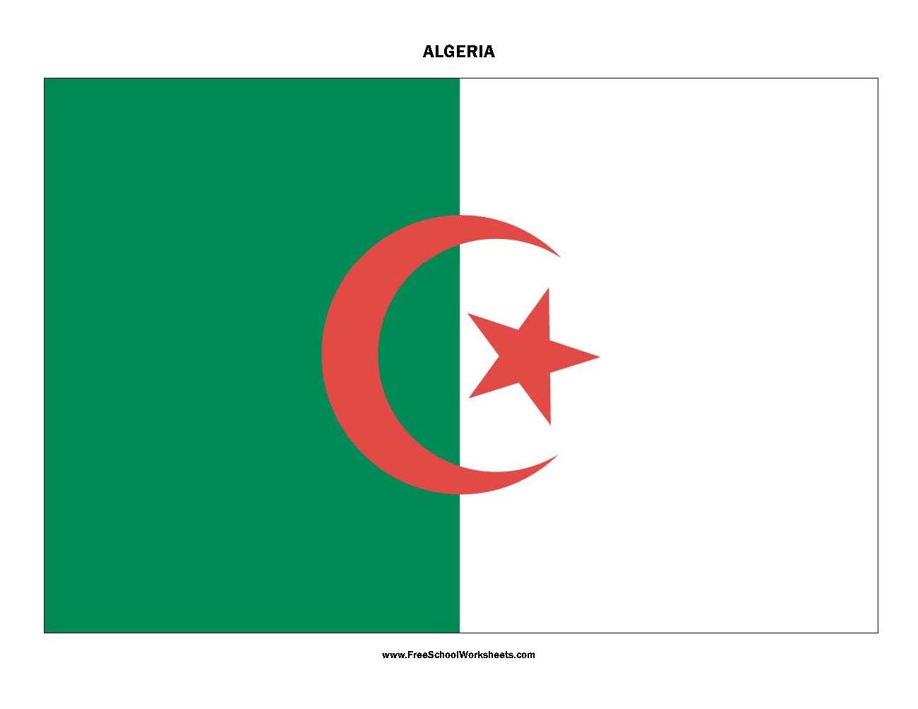 Free Printable Algeria Flag