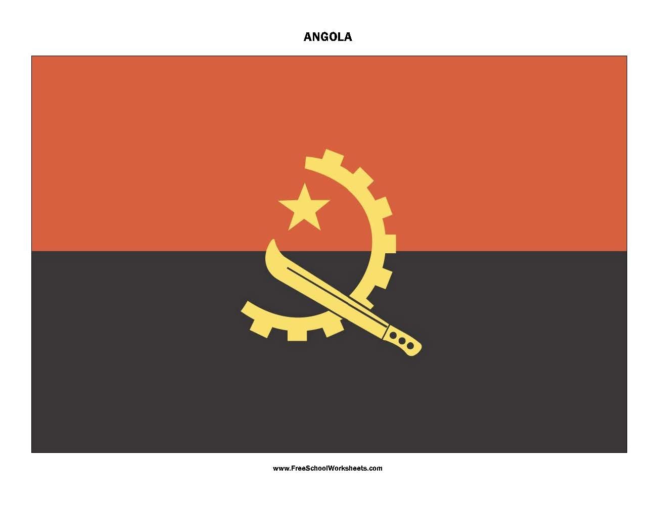 Free Printable Angola Flag