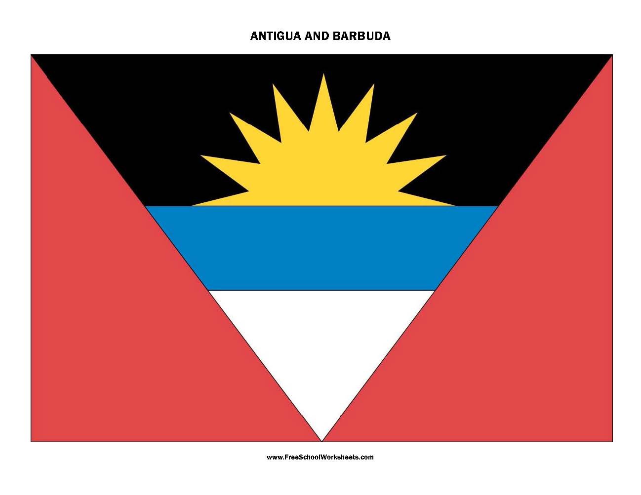 Free Printable Antigua and Barbuda Flag