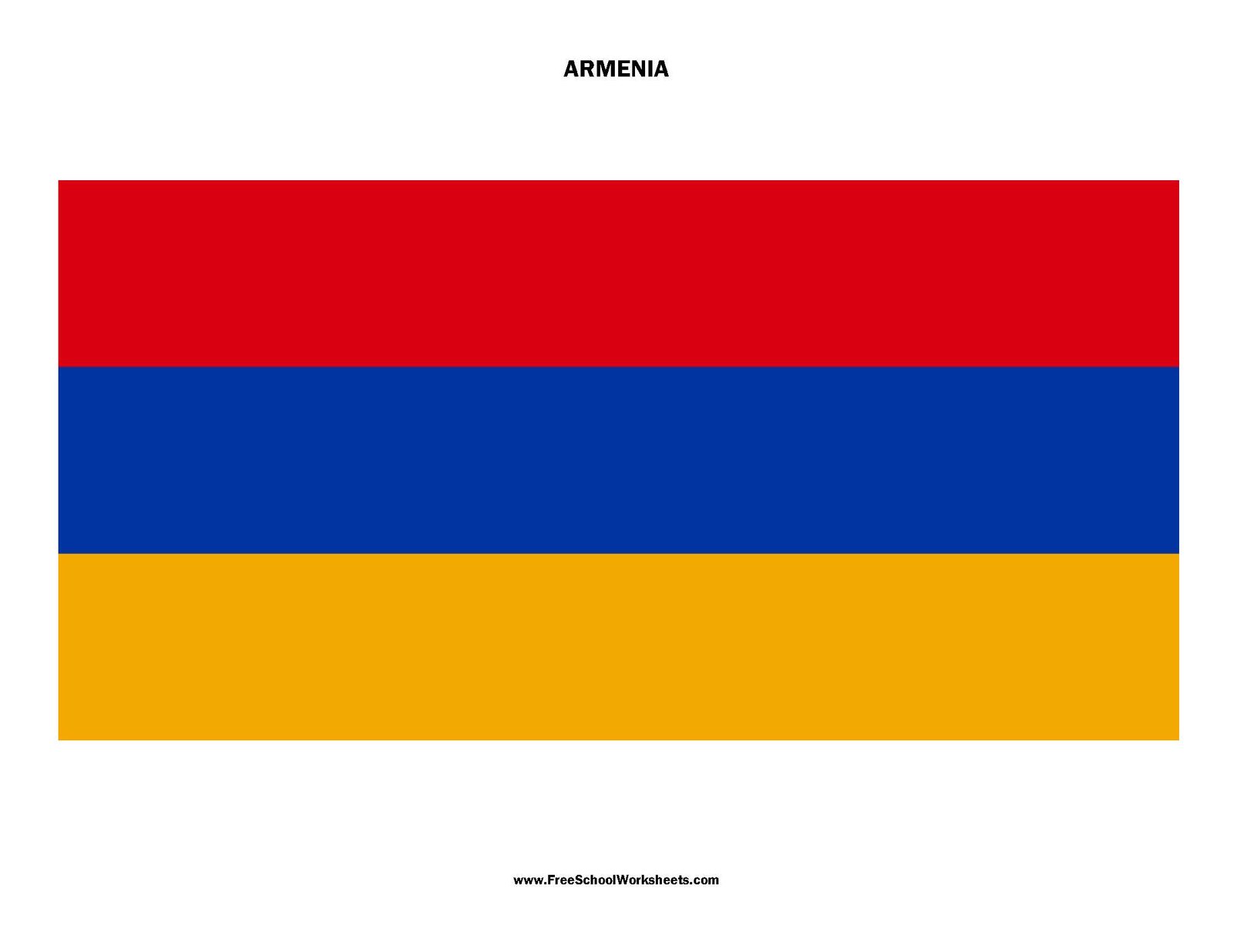 Free Printable Armenia Flag