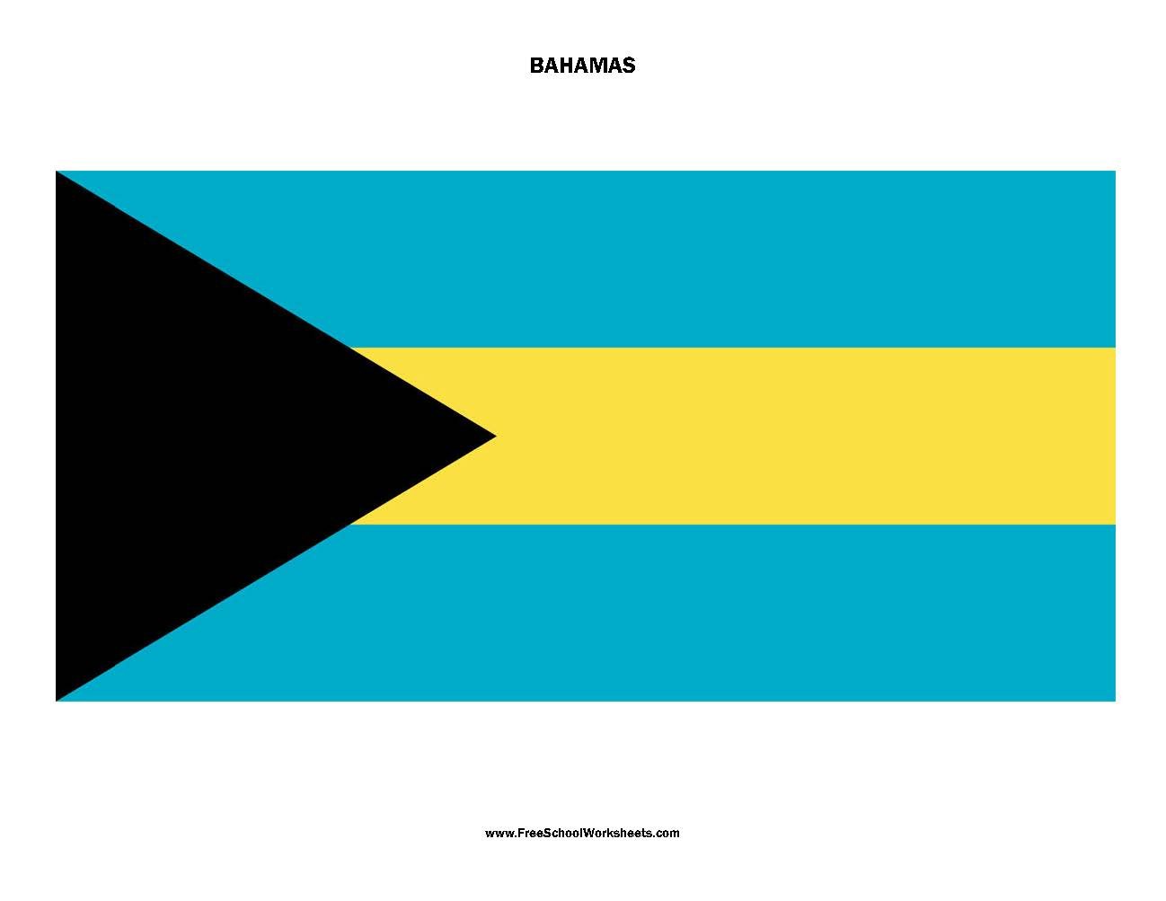 Free Printable Bahamas Flag