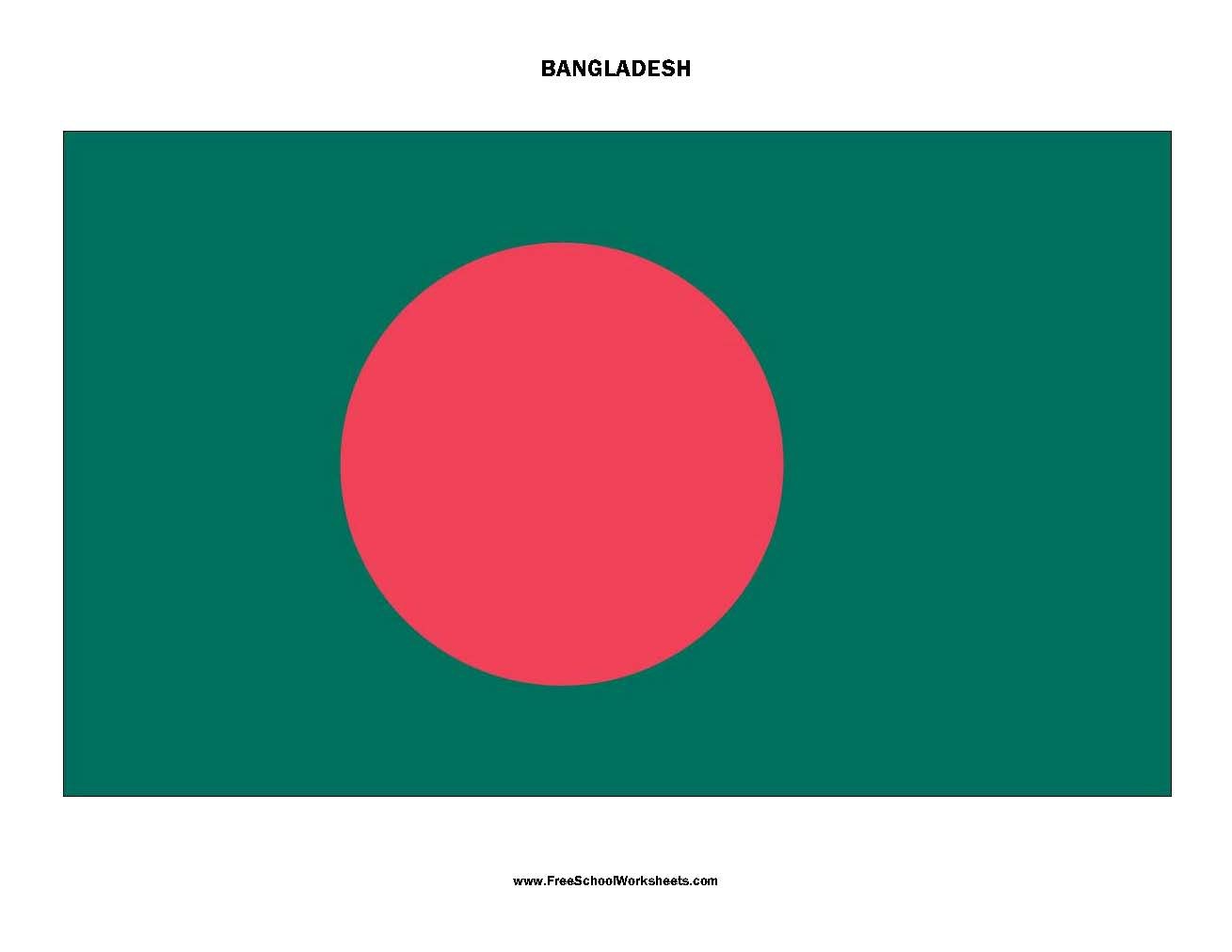 Free Printable Bangladesh Flag