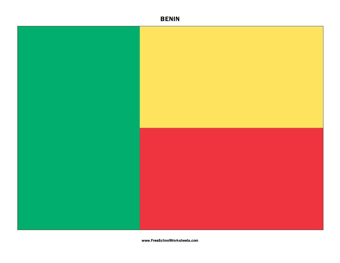 Free Printable Benin Flag