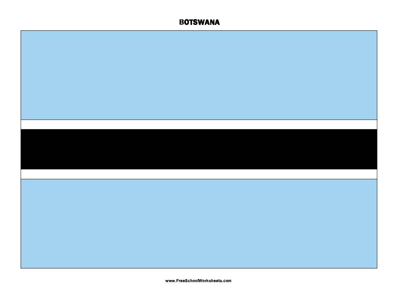 Free Printable Botswana Flag