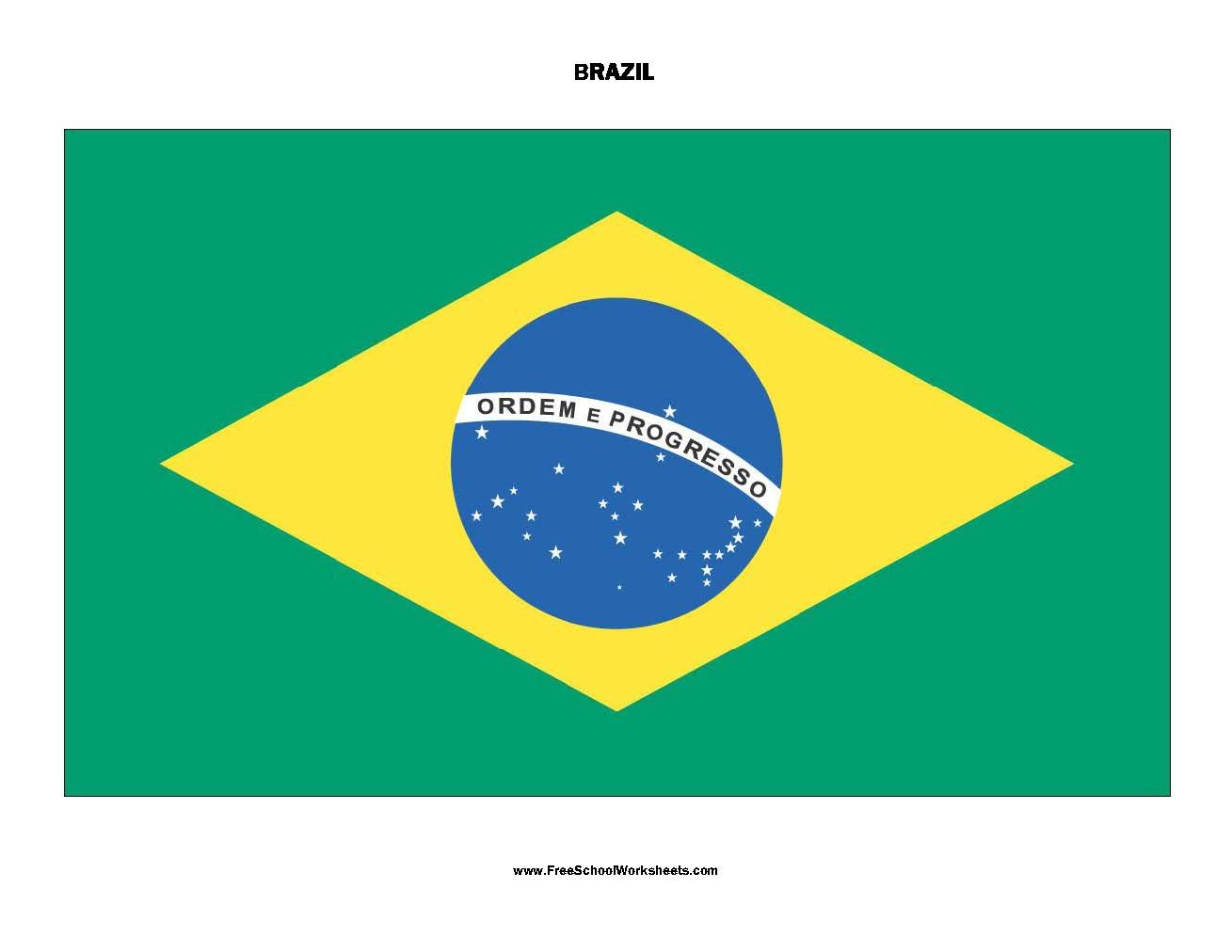 Free Printable Brazil Flag Free Printable Brazil Flag