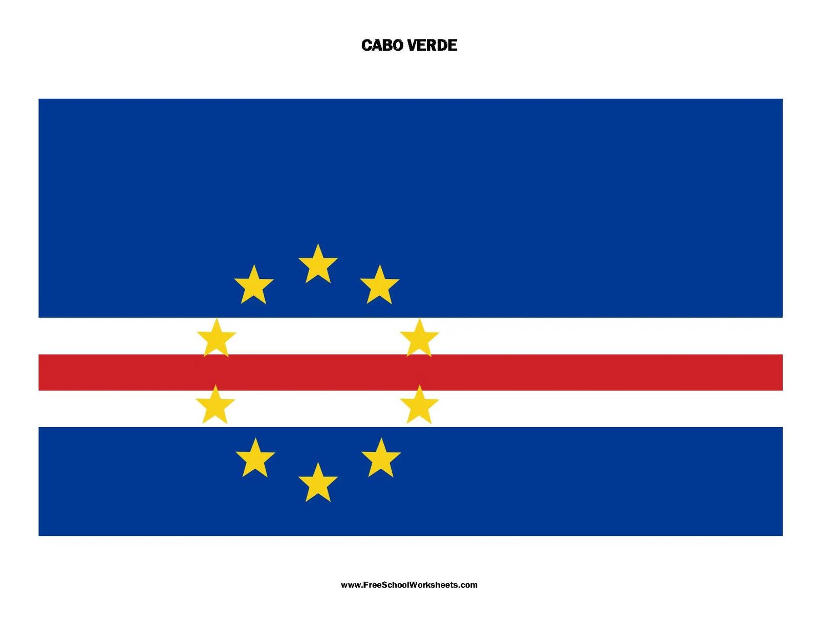 Free Printable Cabo Verde Flag Free Printable Cabo Verde Flag