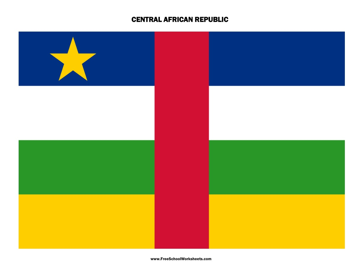 Free Printable Central African Republic Flag Free Printable Central African Republic Flag