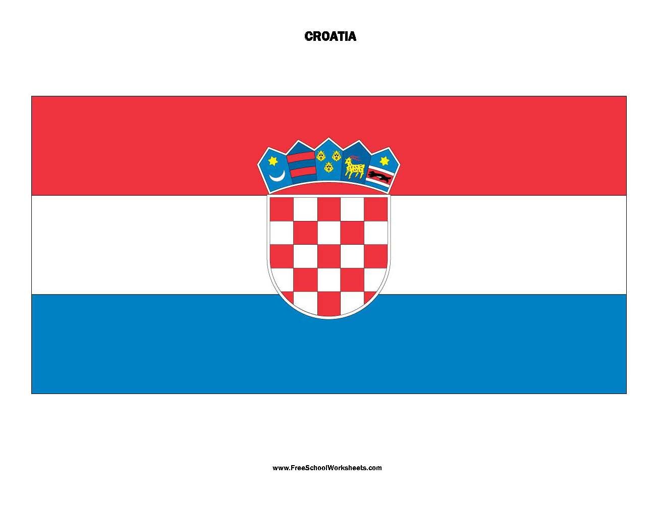 Free Printable Croatia Flag