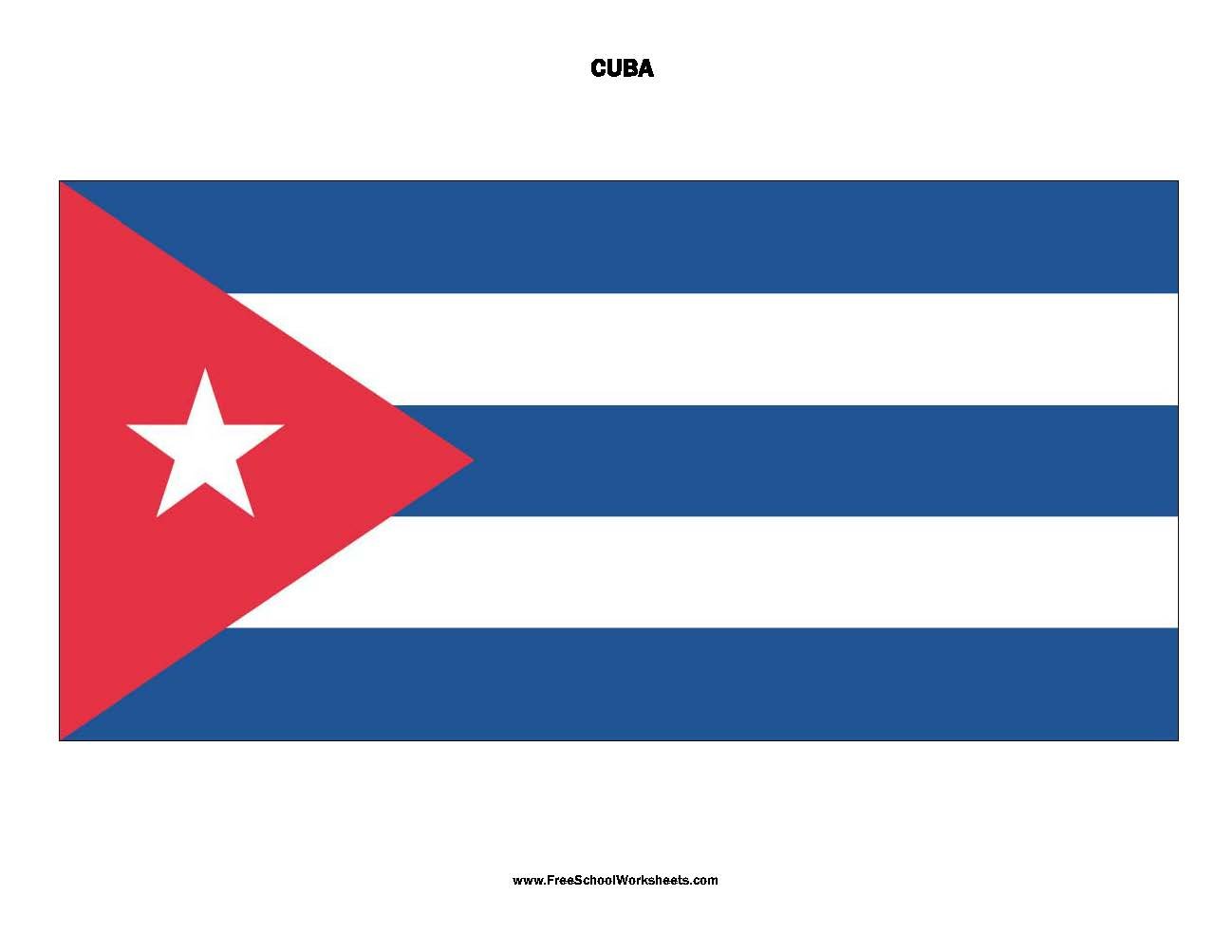 Free Printable Cuba Flag