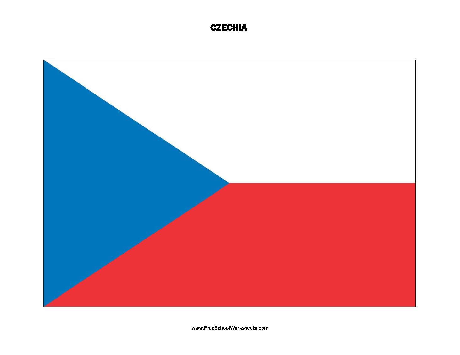 Free Printable Czechia Flag
