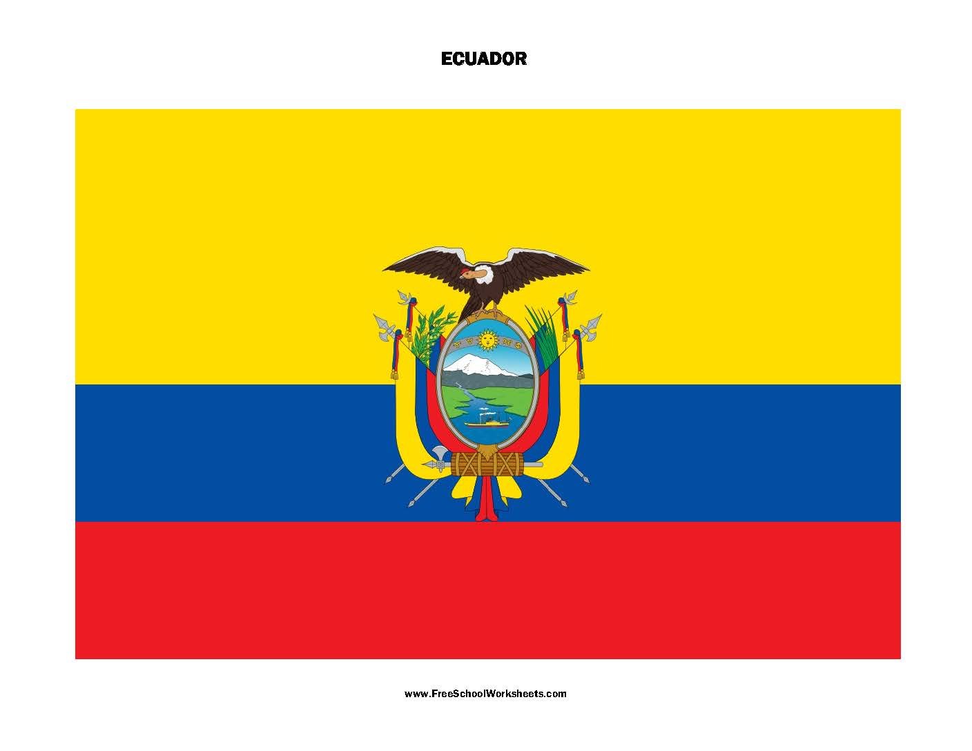 Free Printable Ecuador Flag Free Printable Ecuador Flag