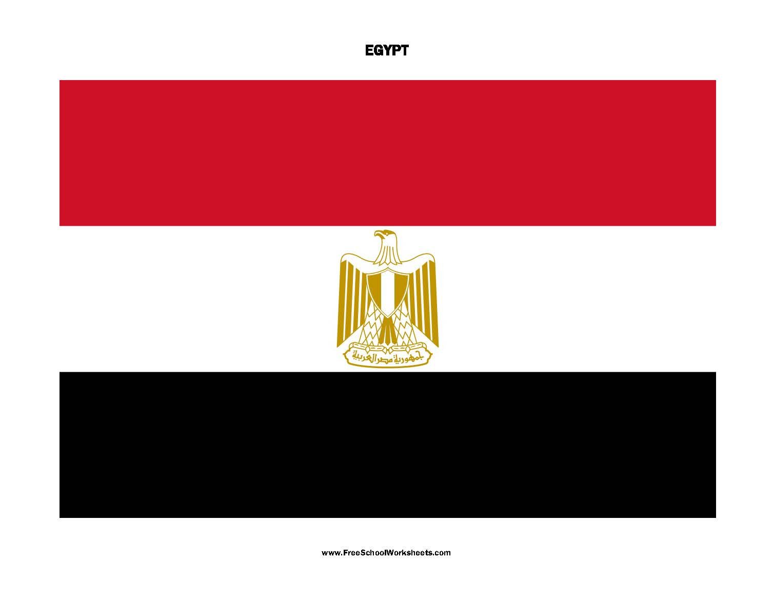 Free Printable Egypt Flag Free Printable Egypt Flag