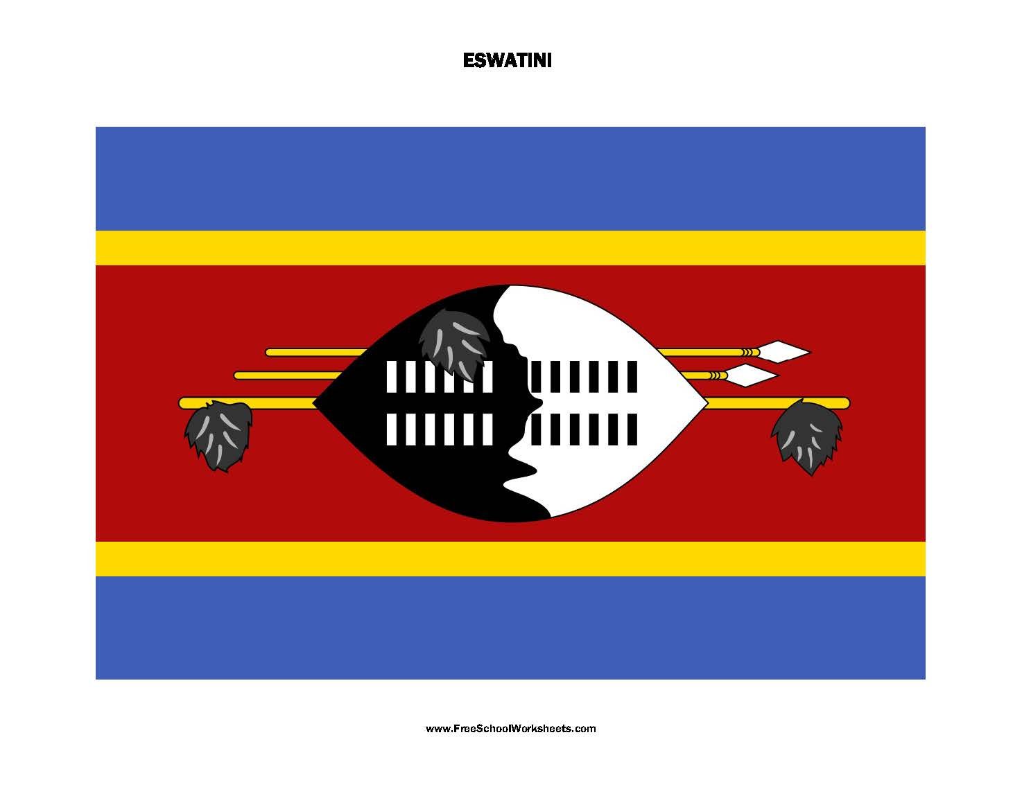 Free Printable Eswatini Flag Free Printable Eswatini Flag