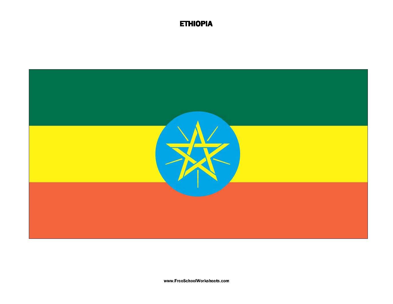 Free Printable Ethiopia Flag Free Printable Ethiopia Flag