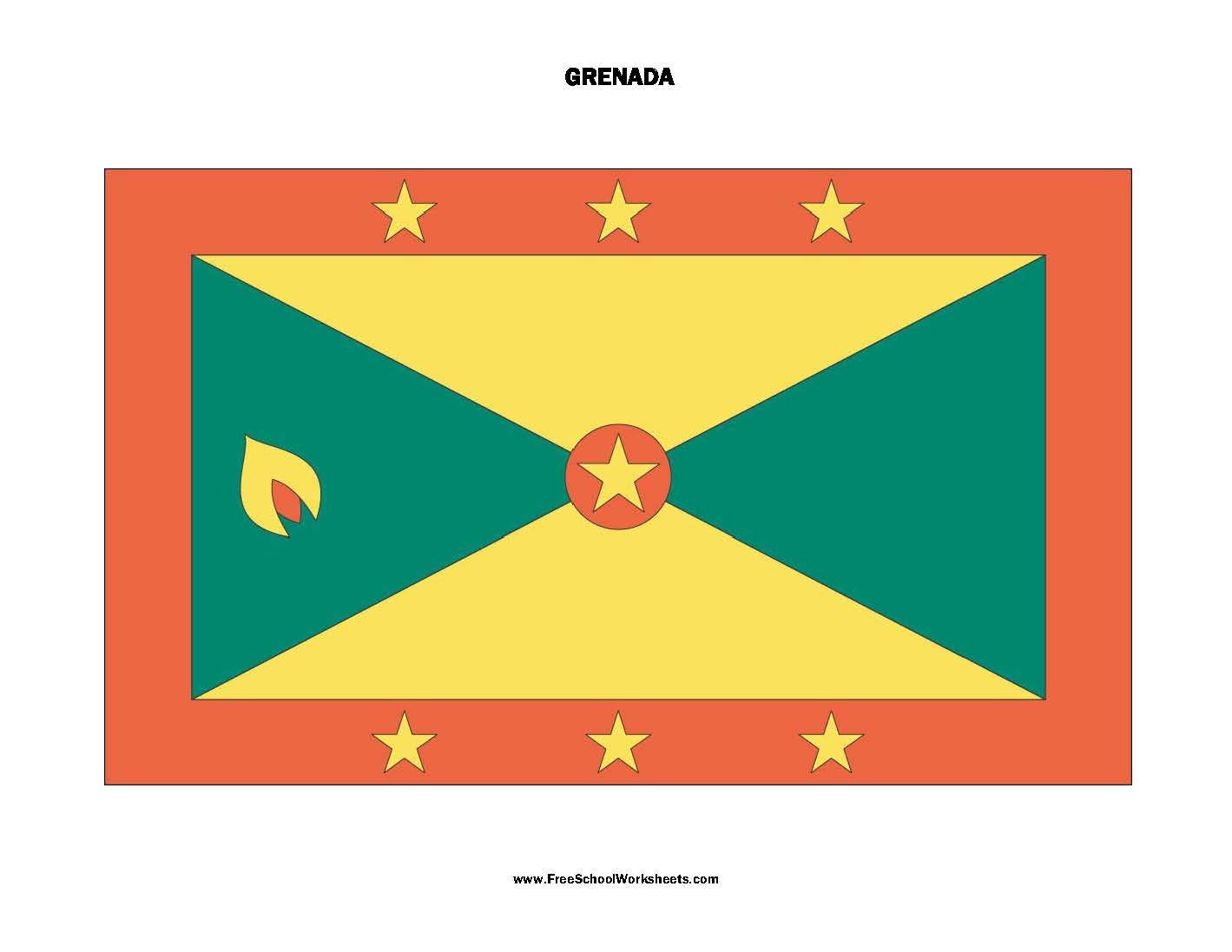 Free Printable Grenada Flag Free Printable Grenada Flag