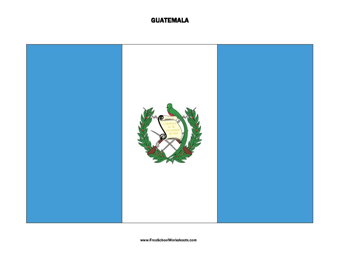 Free Printable Guatemala Flag Free Printable Guatemala Flag