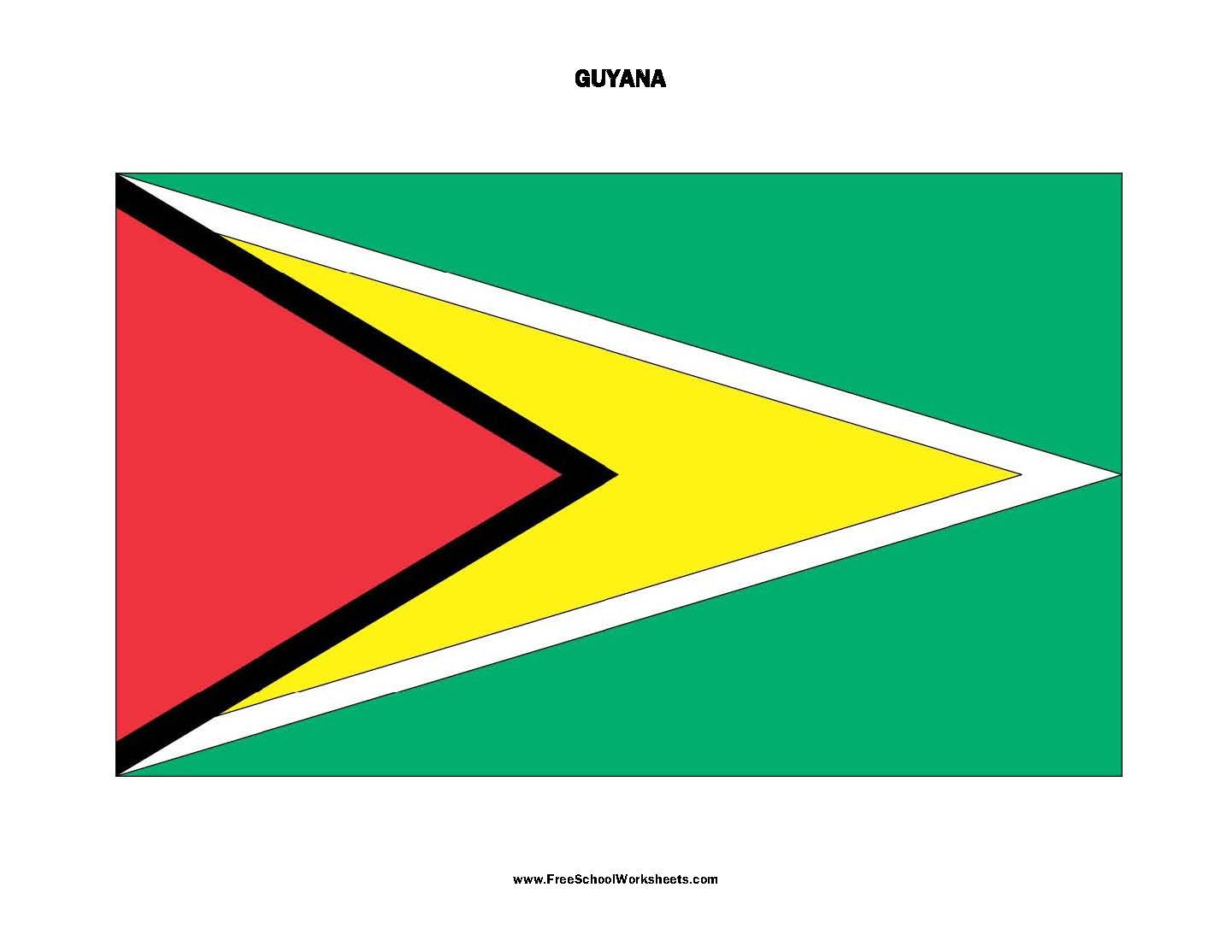 Free Printable Guyana Flag Free Printable Guyana Flag