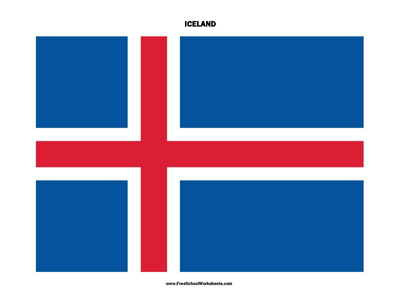 Free Printable Iceland Flag Free Printable Iceland Flag