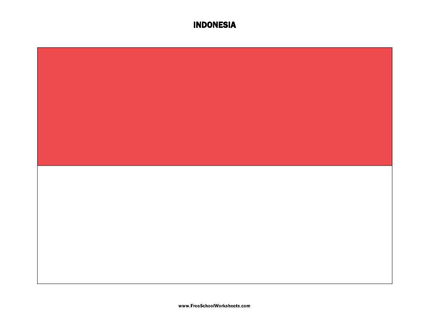 Free Printable Indonesia Flag Free Printable Indonesia Flag