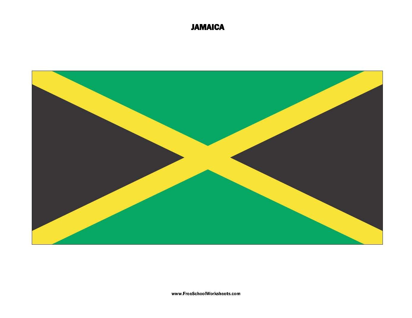 Free Printable Jamaica Flag Free Printable Jamaica Flag