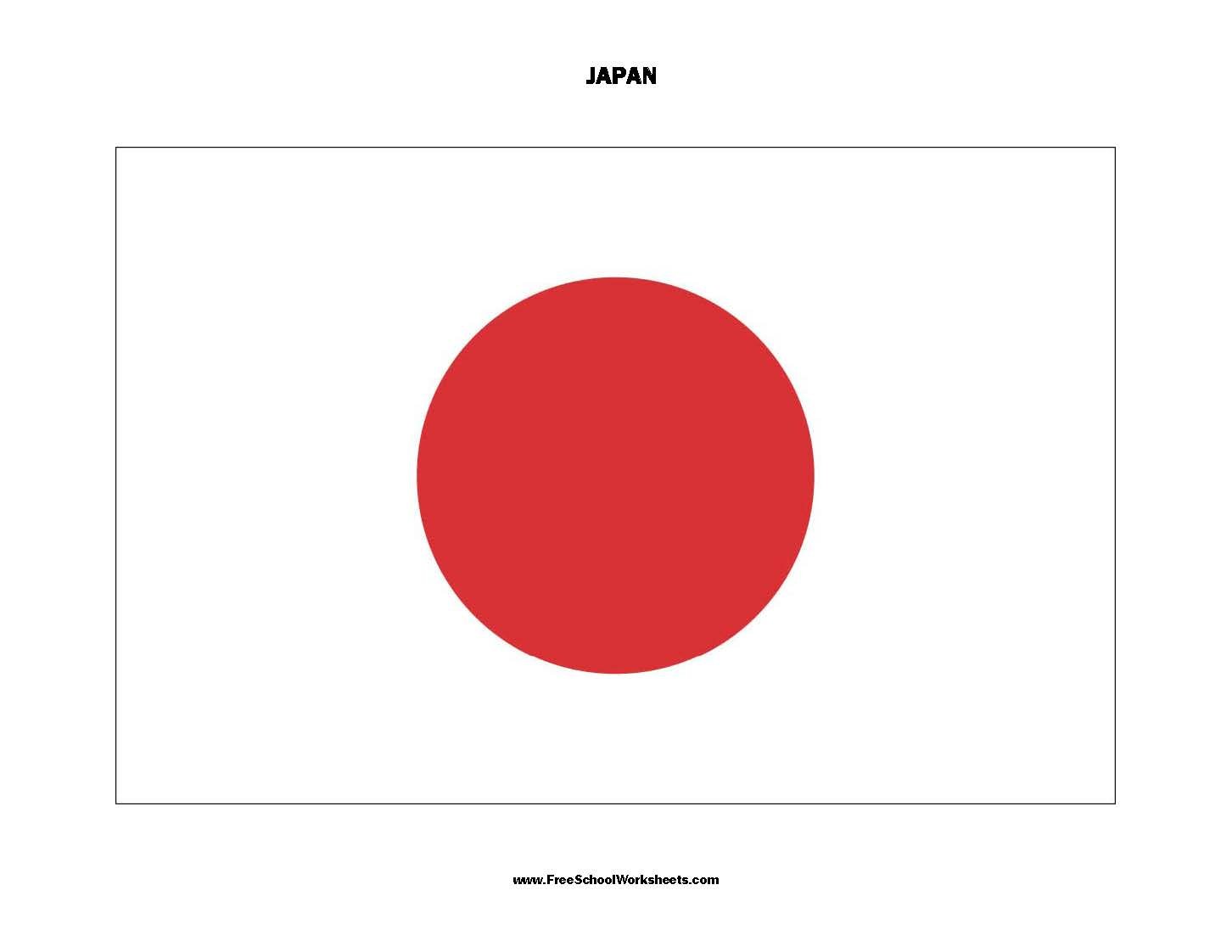 Free Printable Japan Flag Free Printable Japan Flag