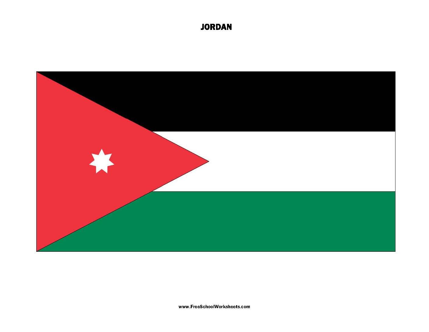Free Printable Jordan Flag Free Printable Jordan Flag
