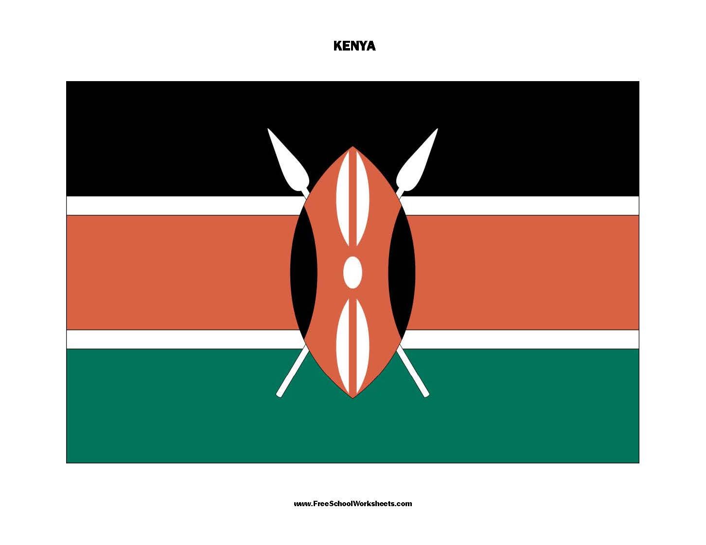 Free Printable Kenya Flag Free Printable Kenya Flag