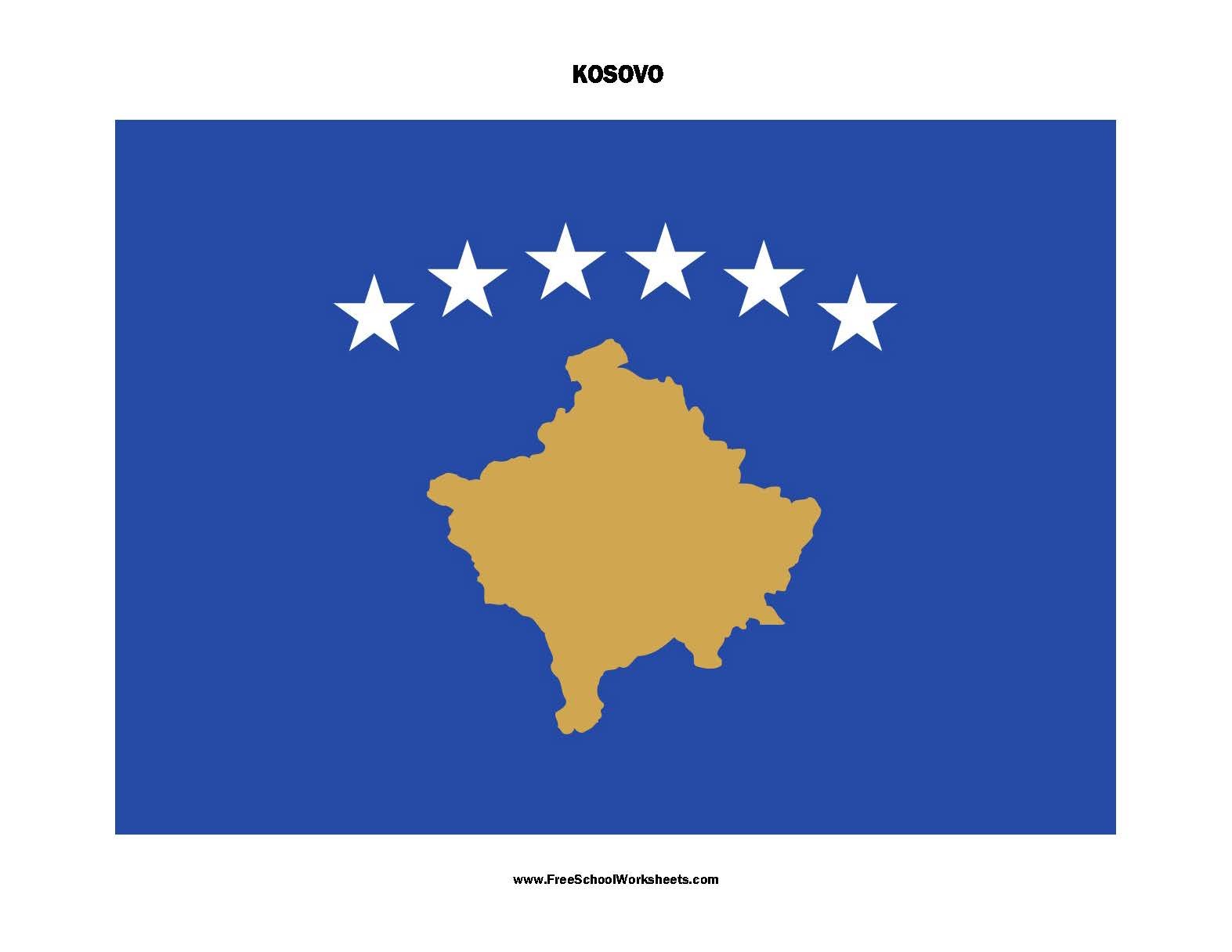 Free Printable Kosovo Flag Free Printable Kosovo Flag