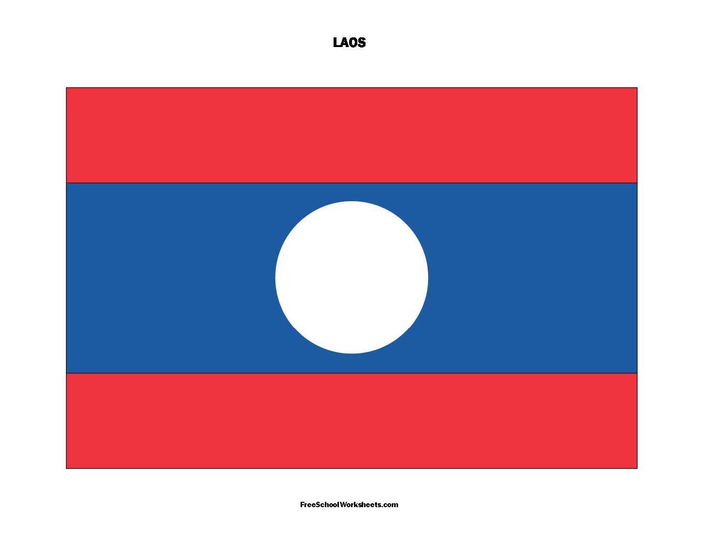 Free Printable Laos Flag Free Printable Laos Flag