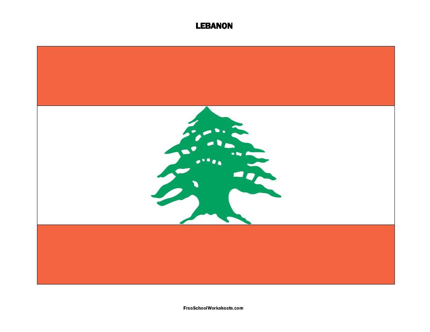 Free Printable Lebanon Flag Free Printable Lebanon Flag