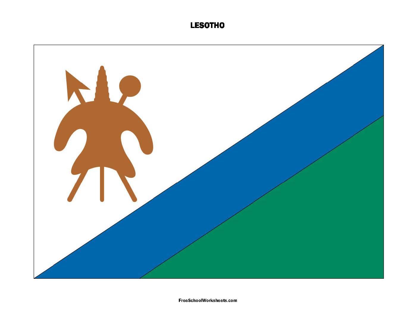 Free Printable Lesotho Flag