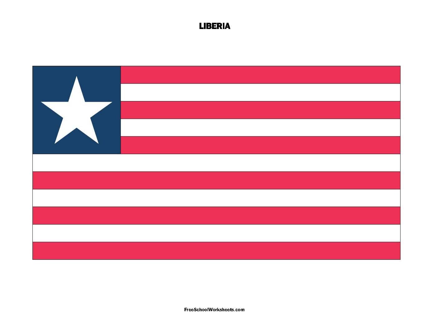 Free Printable Liberia Flag