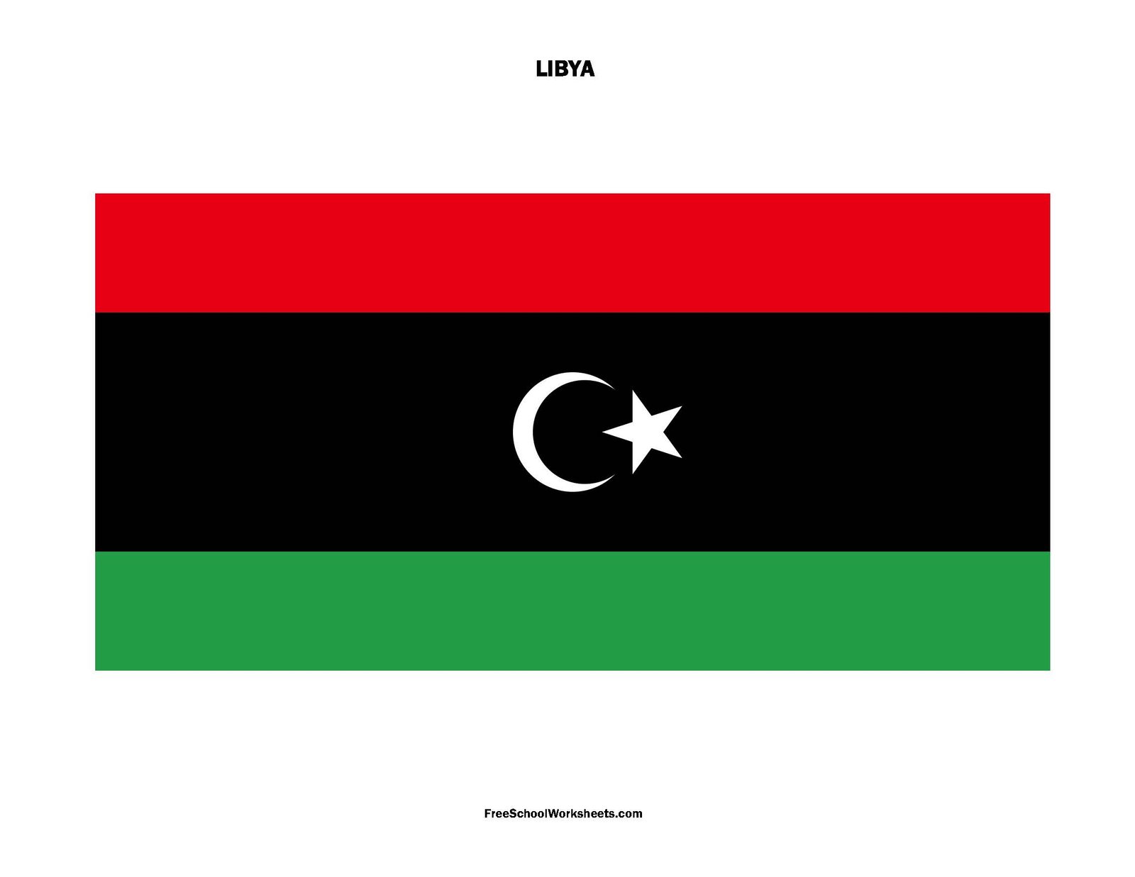 Free Printable Libya Flag