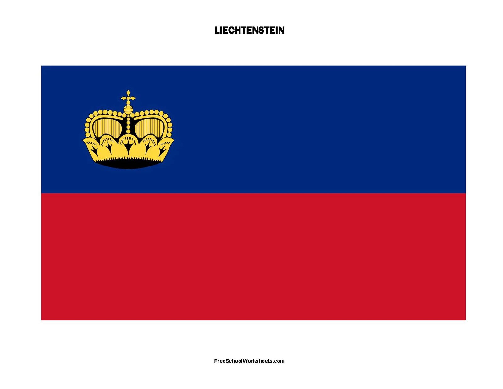 Free Printable Liechtenstein Flag Free Printable Liechtenstein Flag