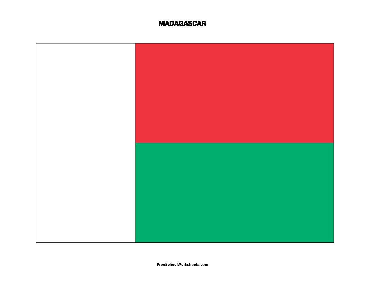 Free Printable Madagascar Flag
