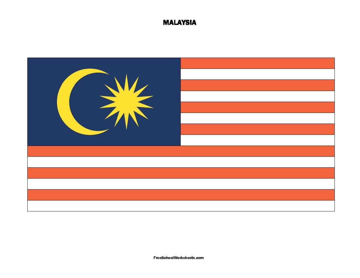 Free Printable Malaysia Flag