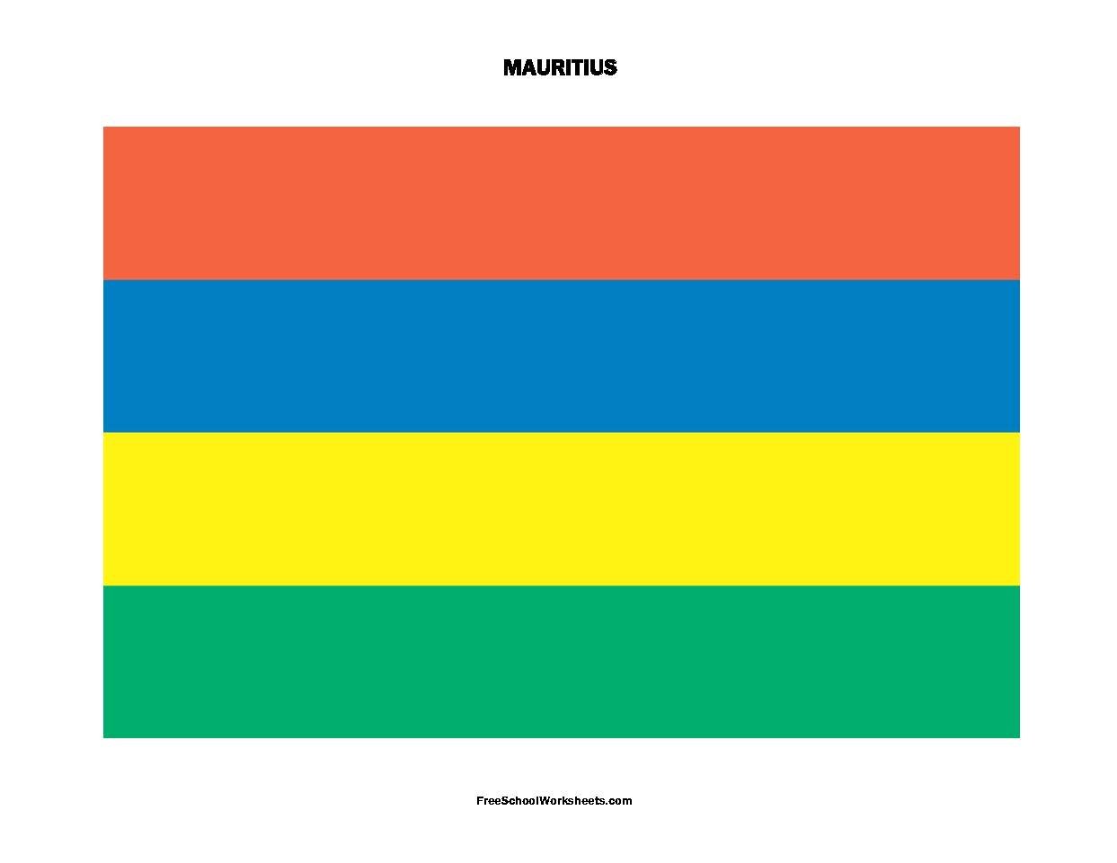 Free Printable Mauritius Flag
