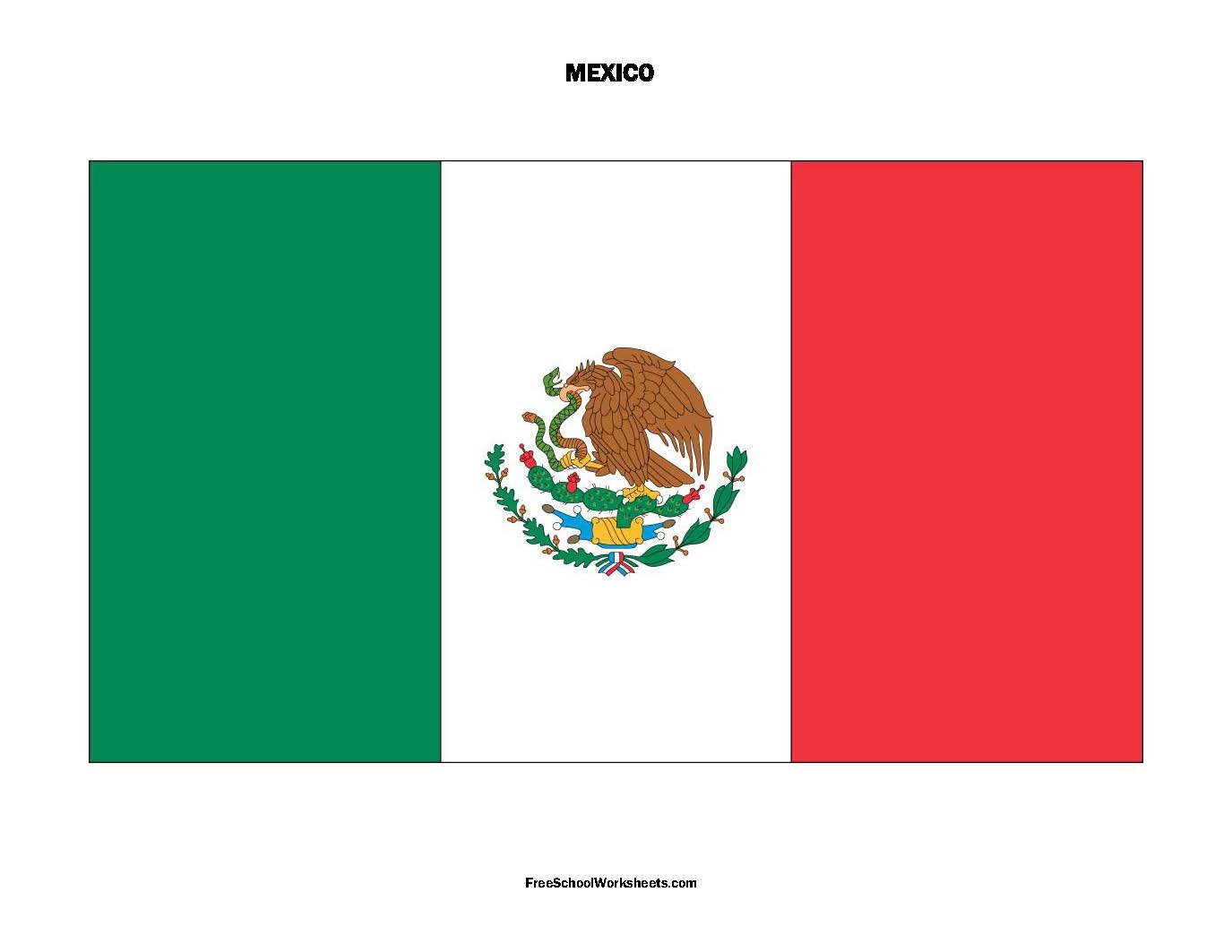 Free Printable Mexico Flag Free Printable Mexico Flag
