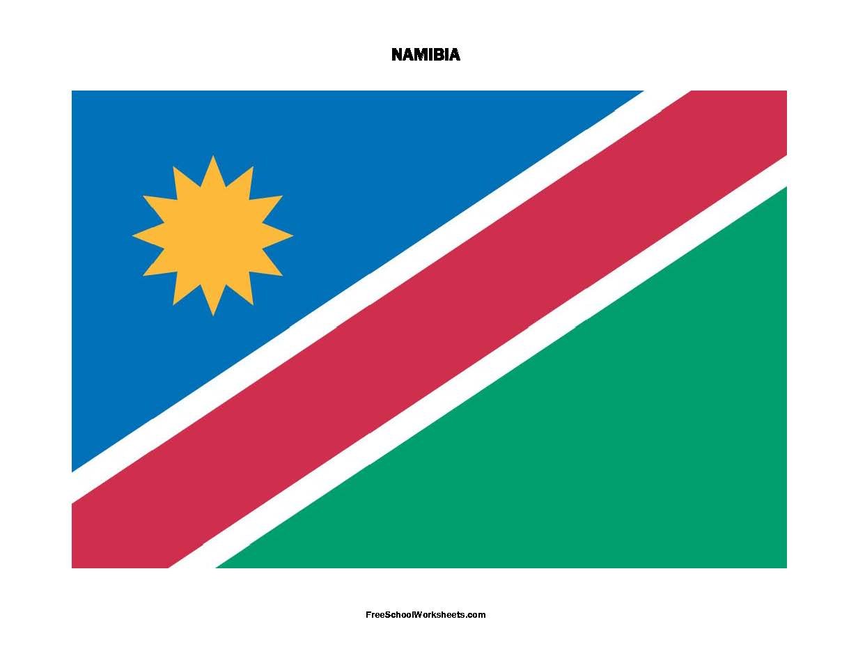 Free Printable Namibia Flag Free Printable Namibia Flag