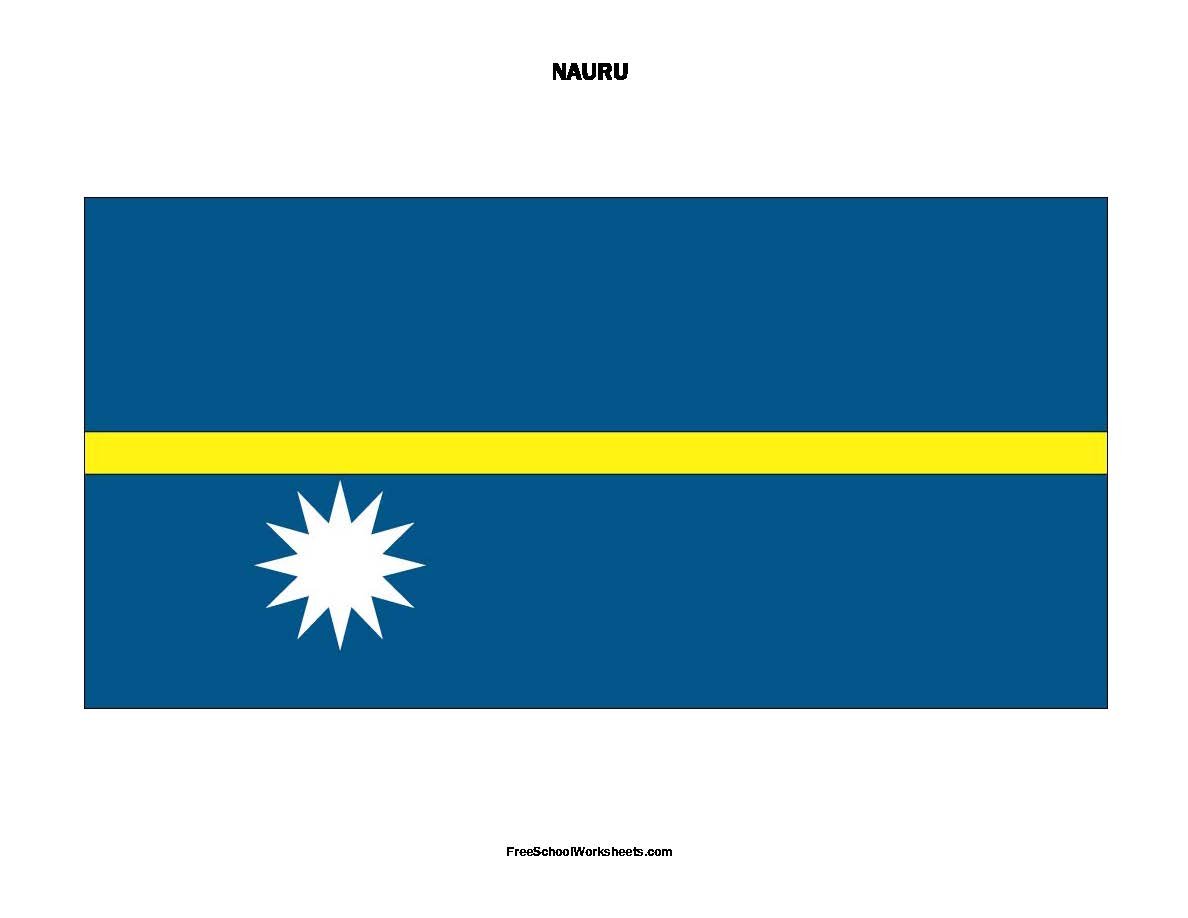 Free Printable Nauru Flag Free Printable Nauru Flag