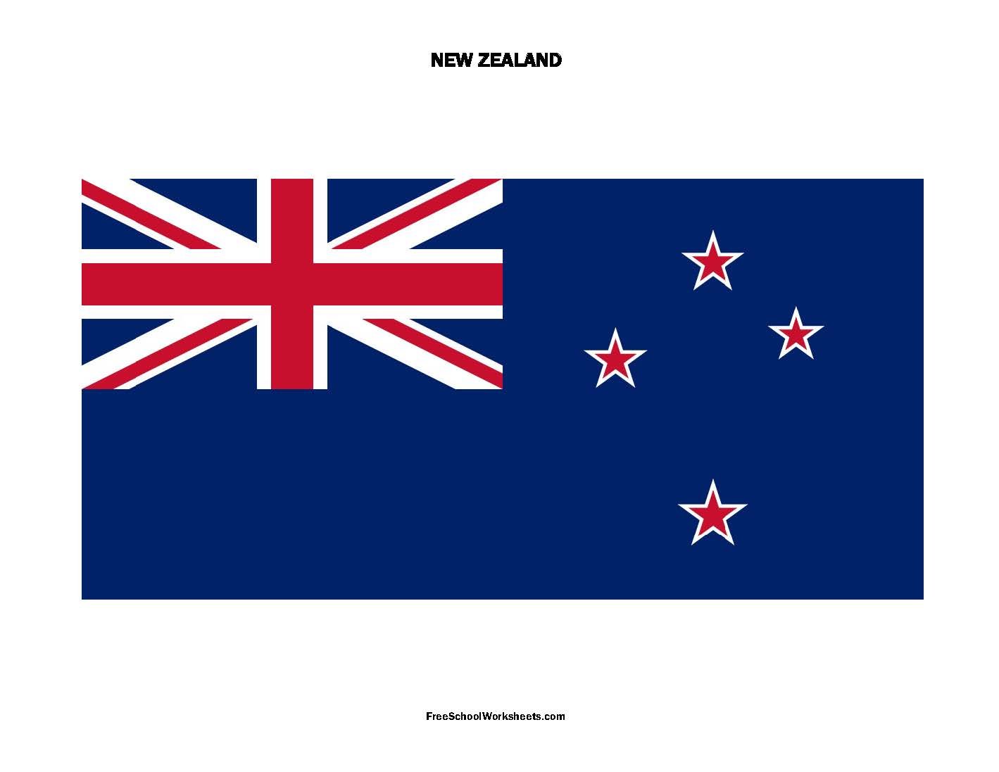 Free Printable New Zealand Flag Free Printable New Zealand Flag