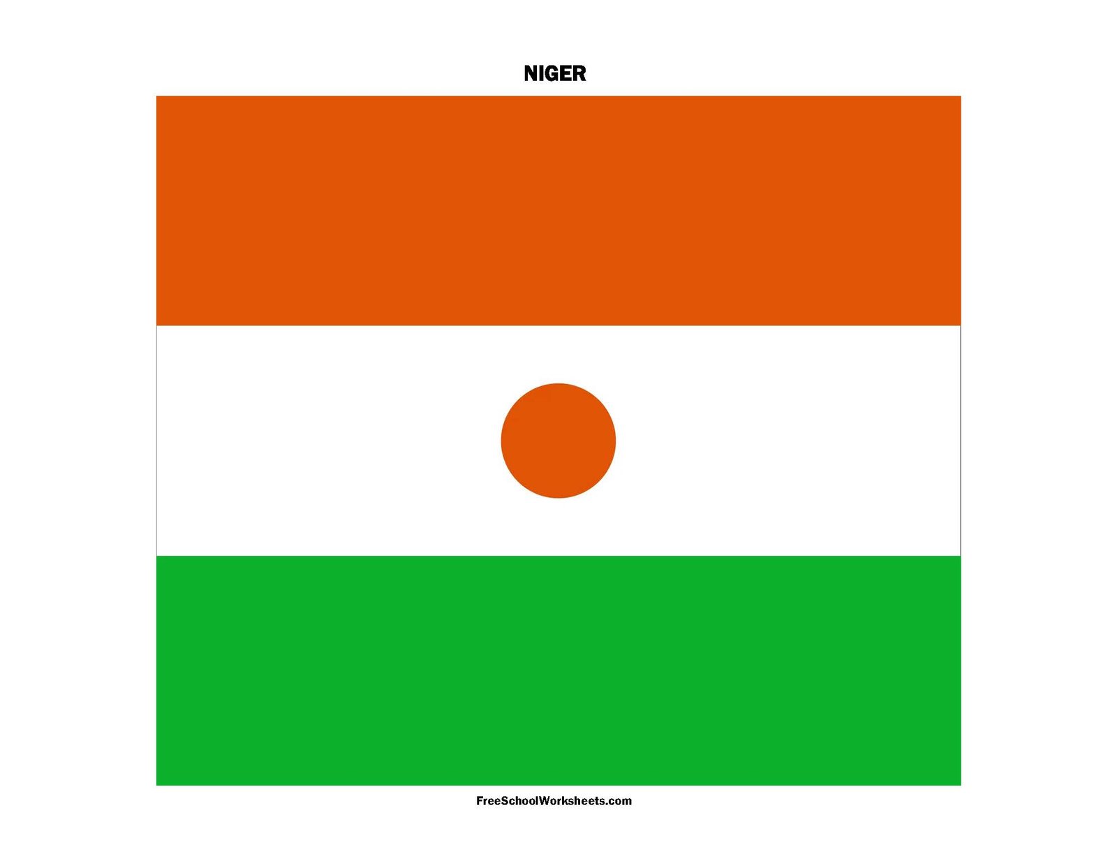 Free Printable Niger Flag Free Printable Niger Flag