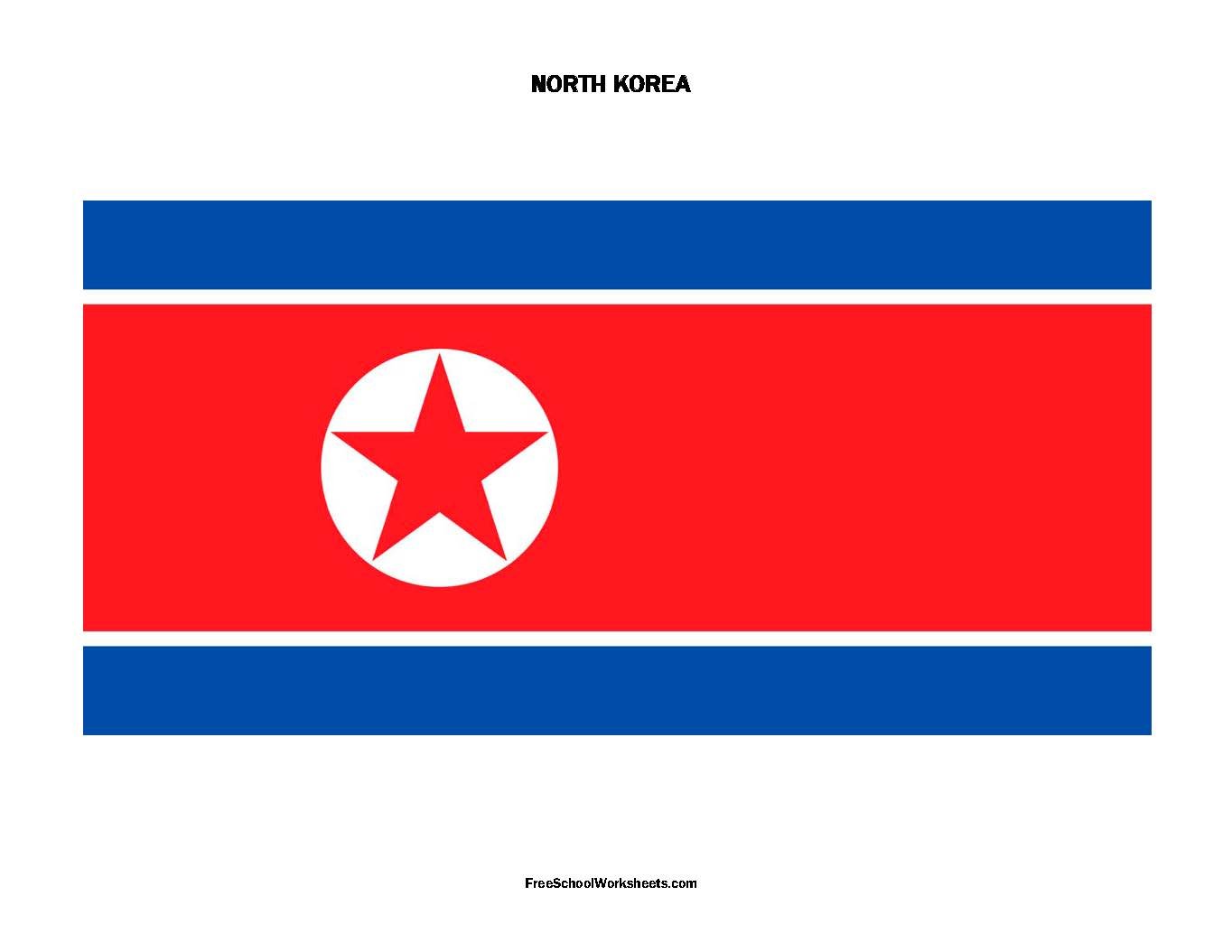 Free Printable North Korea Flag Free Printable North Korea Flag