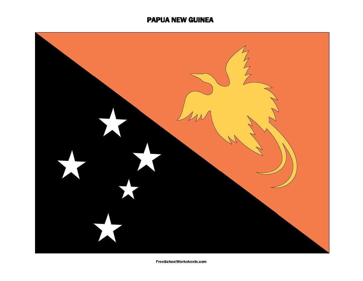 Free Printable Papua New Guinea Flag Free Printable Papua New Guinea Flag