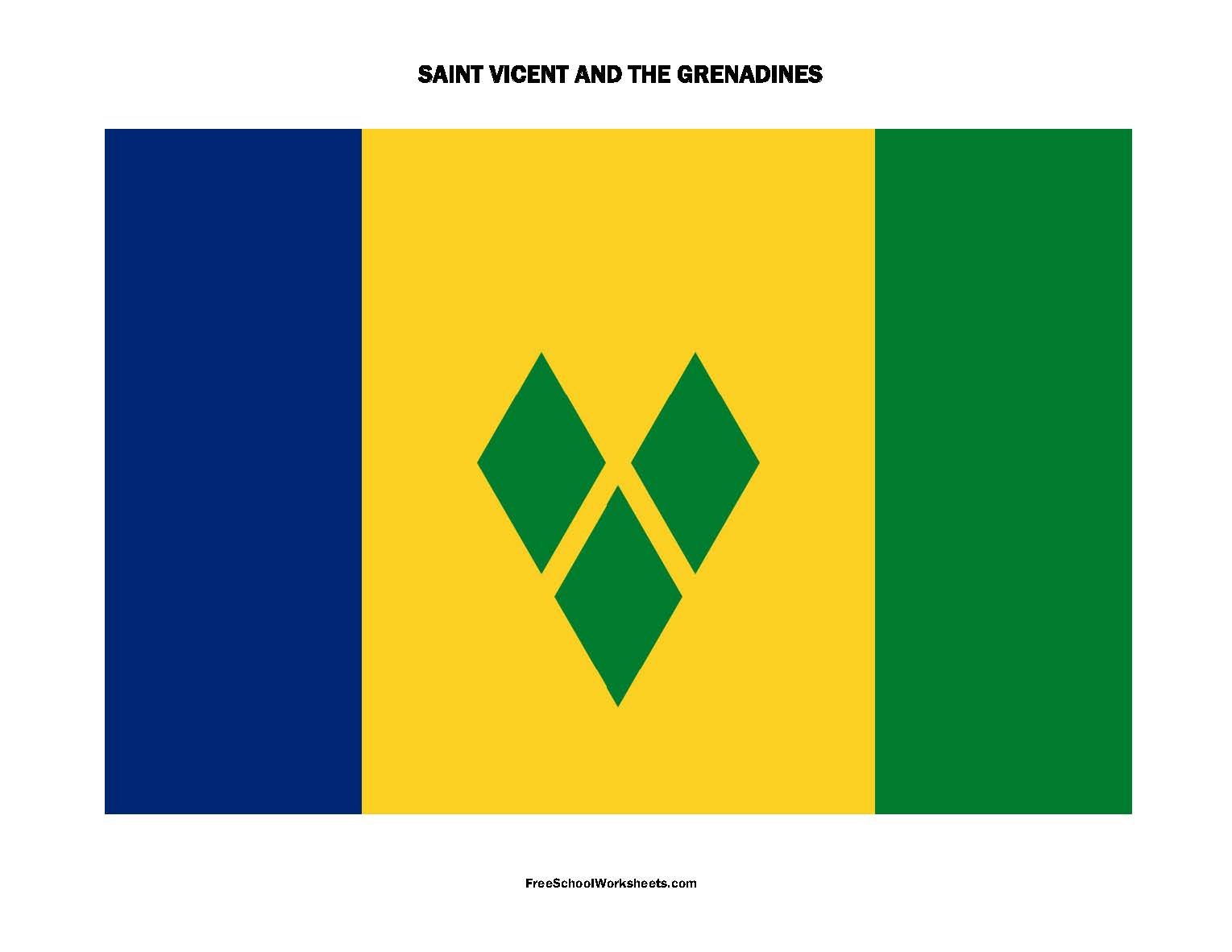 Free Printable Saint Vincent and the Grenadines Flag Free Printable Saint Vincent and the Grenadines Flag