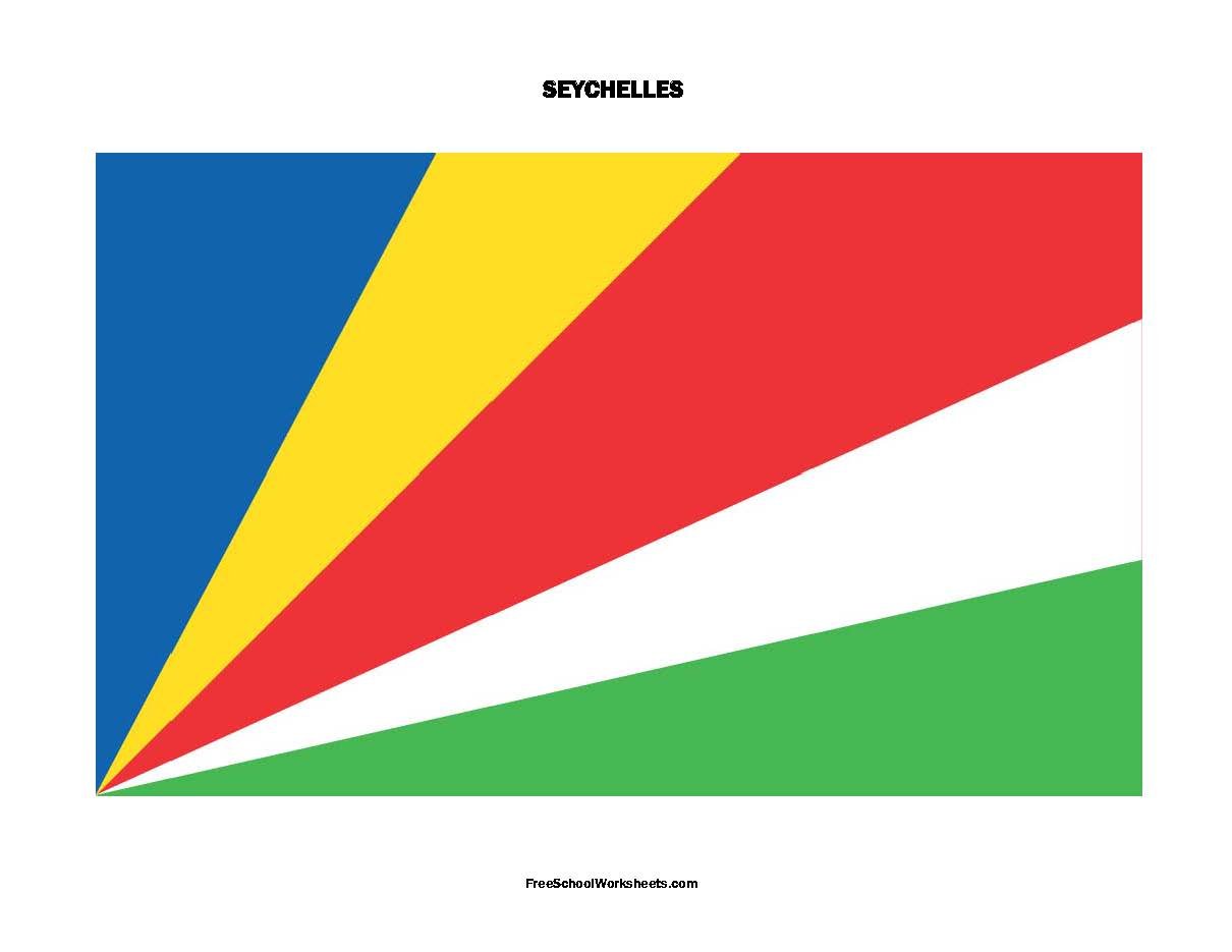 Free Printable Seychelles Flag Free Printable Seychelles Flag
