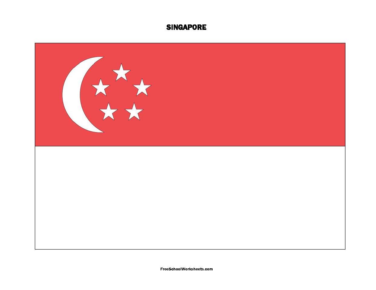 Free Printable Singapore Flag