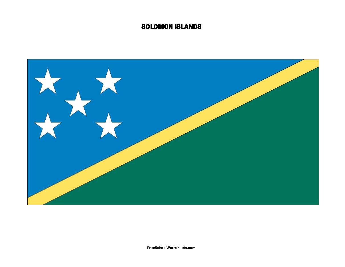 Free Printable Solomon Islands Flag