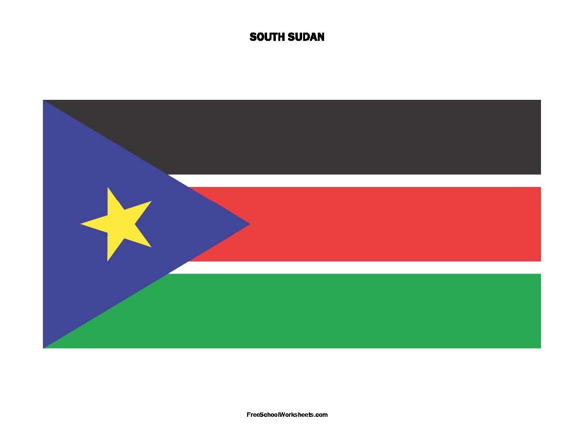 Free Printable South Sudan Flag