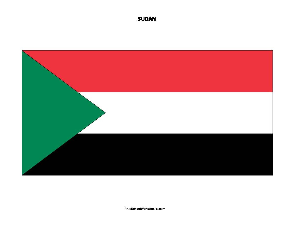 Free Printable Sudan Flag